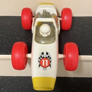 Vintage Kusan #26-A Race Car toy with pumping pistons 15 inches long made in USA